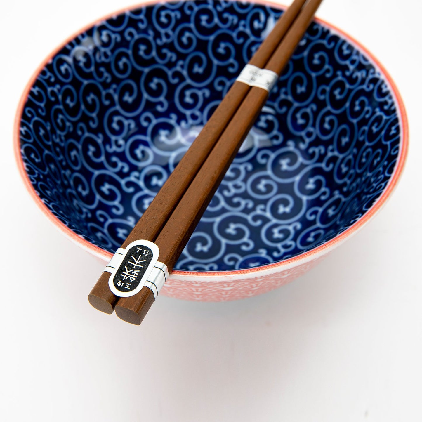 Coral and Blue Wave Bowls, Set of 2_Lifestyle_Dining_Japanese Home_Traditional