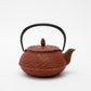 Cranberry and Gold Cast Iron Teapot_Lifestyle