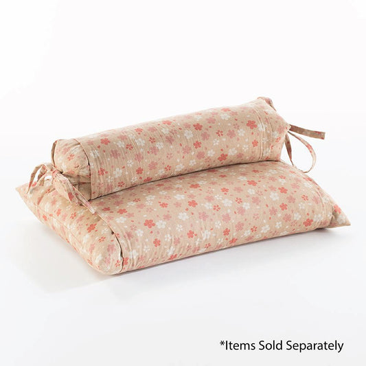 J-Life Cherry Blossom Tan Buckwheat Hull Pillow