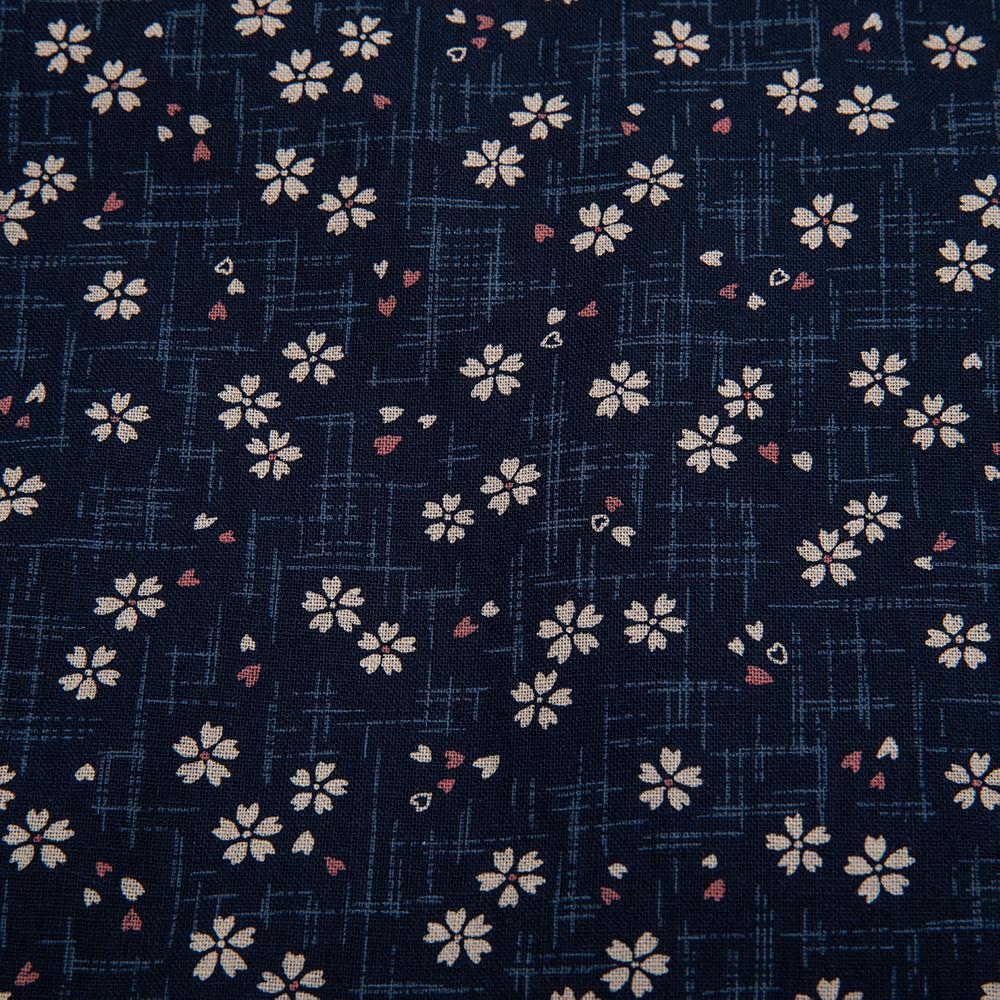 Imported Japanese Fabric- Sakura Navy_Fabric_Imported from Japan_100% Cotton_Japanese Sleep System